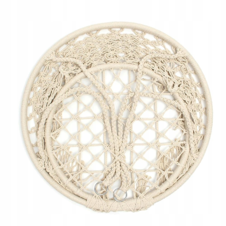 Krzesło Brazylijskie Huśtawka Fotel Hamak Wiszący z Poduchą RIO SZARE