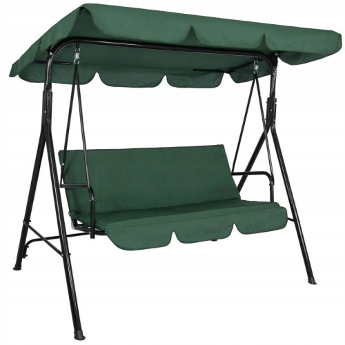 Huśtawka ogrodowa 3 osobowa zielona