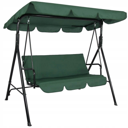 Huśtawka ogrodowa 3 osobowa zielona