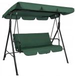 Huśtawka ogrodowa 3 osobowa zielona