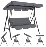 HIT Huśtawka ogrodowa 3os szara