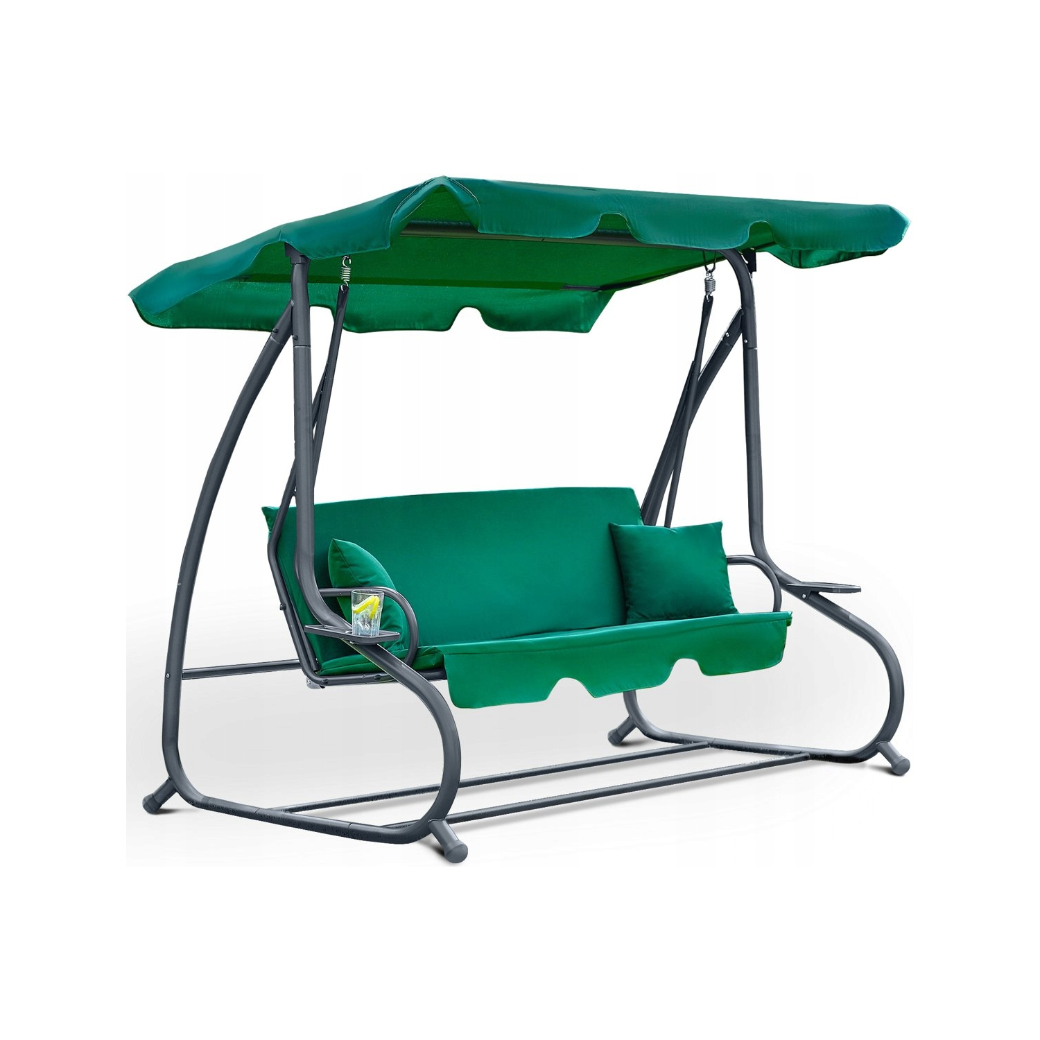 Huśtawka ogrodowa WZMACNIANA RELAX COMFORT zielona