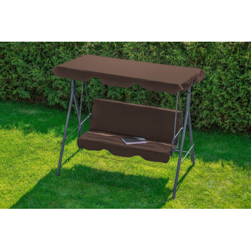 Huśtawka ogrodowa 3 osobowa brązowa