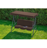 Huśtawka ogrodowa 3 osobowa brązowa