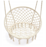 Krzesło Brazylijskie Huśtawka Fotel Hamak Wiszący z Poduchą RIO SZARE