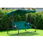 Huśtawka ogrodowa WZMACNIANA RELAX COMFORT zielona