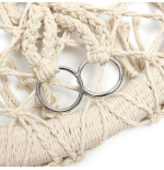 Krzesło Brazylijskie Huśtawka Fotel Hamak Wiszący z Poduchą RIO BEŻOWE