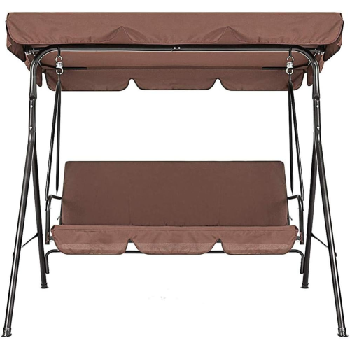 Huśtawka ogrodowa 3 osobowa brązowa