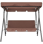 Huśtawka ogrodowa 3 osobowa brązowa