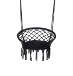 Krzesło Brazylijskie Huśtawka Fotel Hamak Wiszący z Poduchą RIO CZARNE