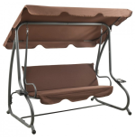 Huśtawka ogrodowa WZMACNIANA RELAX COMFORT BRĄZOWA