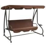 Huśtawka ogrodowa WZMACNIANA RELAX COMFORT BRĄZOWA