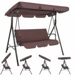 Huśtawka ogrodowa 3 osobowa brązowa