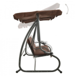 Huśtawka ogrodowa WZMACNIANA RELAX COMFORT BRĄZOWA