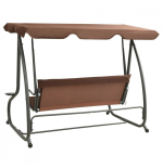 Huśtawka ogrodowa WZMACNIANA RELAX COMFORT BRĄZOWA