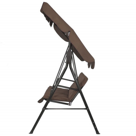 Huśtawka ogrodowa 3 osobowa brązowa