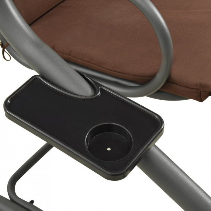 Huśtawka ogrodowa WZMACNIANA RELAX COMFORT BRĄZOWA