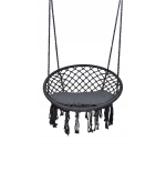 Krzesło Brazylijskie Huśtawka Fotel Hamak Wiszący z Poduchą RIO SZARE