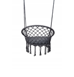 Krzesło Brazylijskie Huśtawka Fotel Hamak Wiszący z Poduchą RIO SZARE