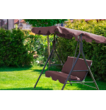 Huśtawka ogrodowa 3 osobowa brązowa