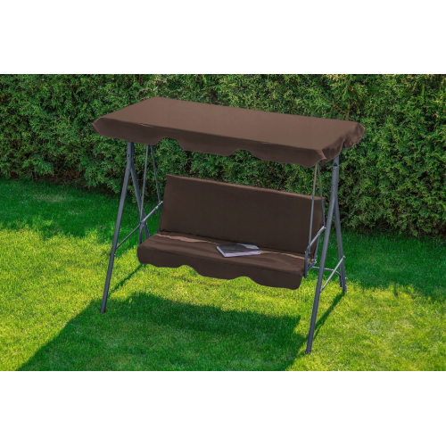 Huśtawka ogrodowa 3 osobowa brązowa