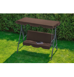 Huśtawka ogrodowa 3 osobowa brązowa