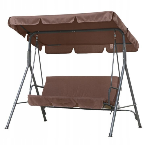 Huśtawka ogrodowa 3 osobowa brązowa