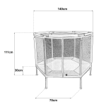 TRAMPOLINA KOJEC DO DOMU I OGRODU 140 TRIO