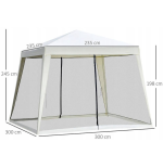 Pawilon 3X3 G1015 BIAŁY Z SIATKĄ MOSKITIERĄ