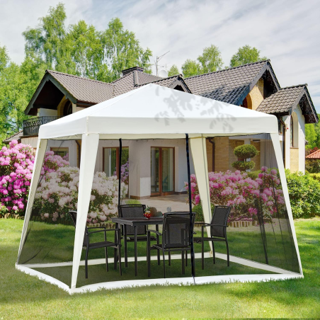 Pawilon 3X3 G1015 BIAŁY Z SIATKĄ MOSKITIERĄ