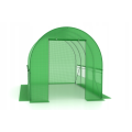 Tunel ogrodowy foliowy 10 m² 450 x 200 cm zielony szklarnia