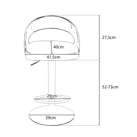 Stołek, hoker regulowany drewno - wyspa, jadalnia Loft rustykalny