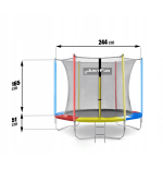 TRAMPOLINA OGRODOWA JUST FUN 8FT-244CM MULTICOLOR