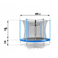 TRAMPOLINA OGRODOWA JUST FUN 8FT-244CM BLUE