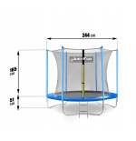 TRAMPOLINA OGRODOWA JUST FUN 8FT-244CM BLUE