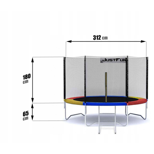 TRAMPOLINA OGRODOWA JUST FUN 10FT-312CM MULTI