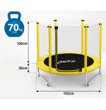 TRAMPOLINA REKREACYJNA DLA DZIECI 152 CM JUST FUN YELLOW