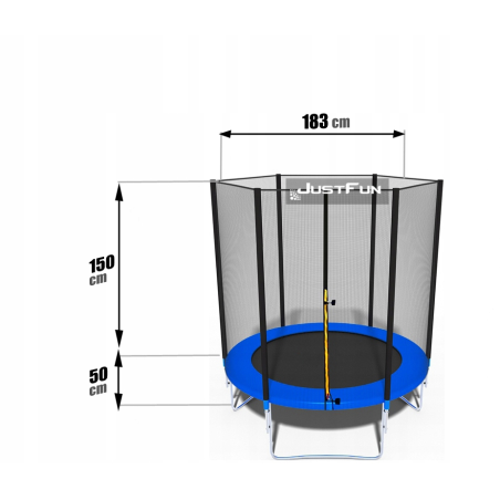 TRAMPOLINA OGRODOWA JUST FUN 6FT-183CM BLUE