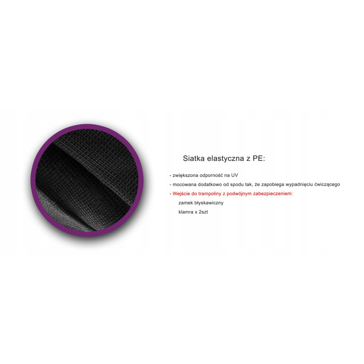 TRAMPOLINA OGRODOWA JUST FUN 8FT-244CM BLUE