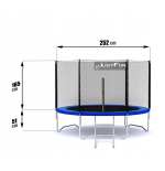 TRAMPOLINA OGRODOWA JUST FUN 8FT-252CM BLUE