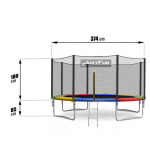 Trampolina Just Fun 12ft 374cm MULTICOLOR