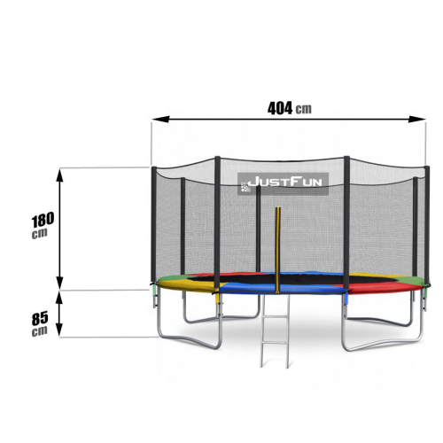 TRAMPOLINA OGRODOWA Z SIATKĄ 13FT/404CM