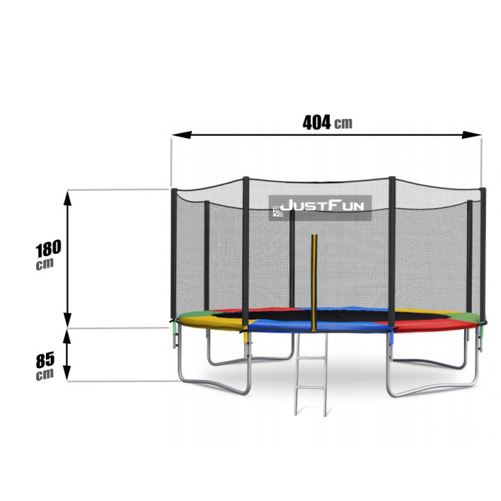 TRAMPOLINA OGRODOWA Z SIATKĄ 13FT/404CM