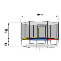 Trampolina ogrodowa Just Fun 16ft - 490cm - MULTI