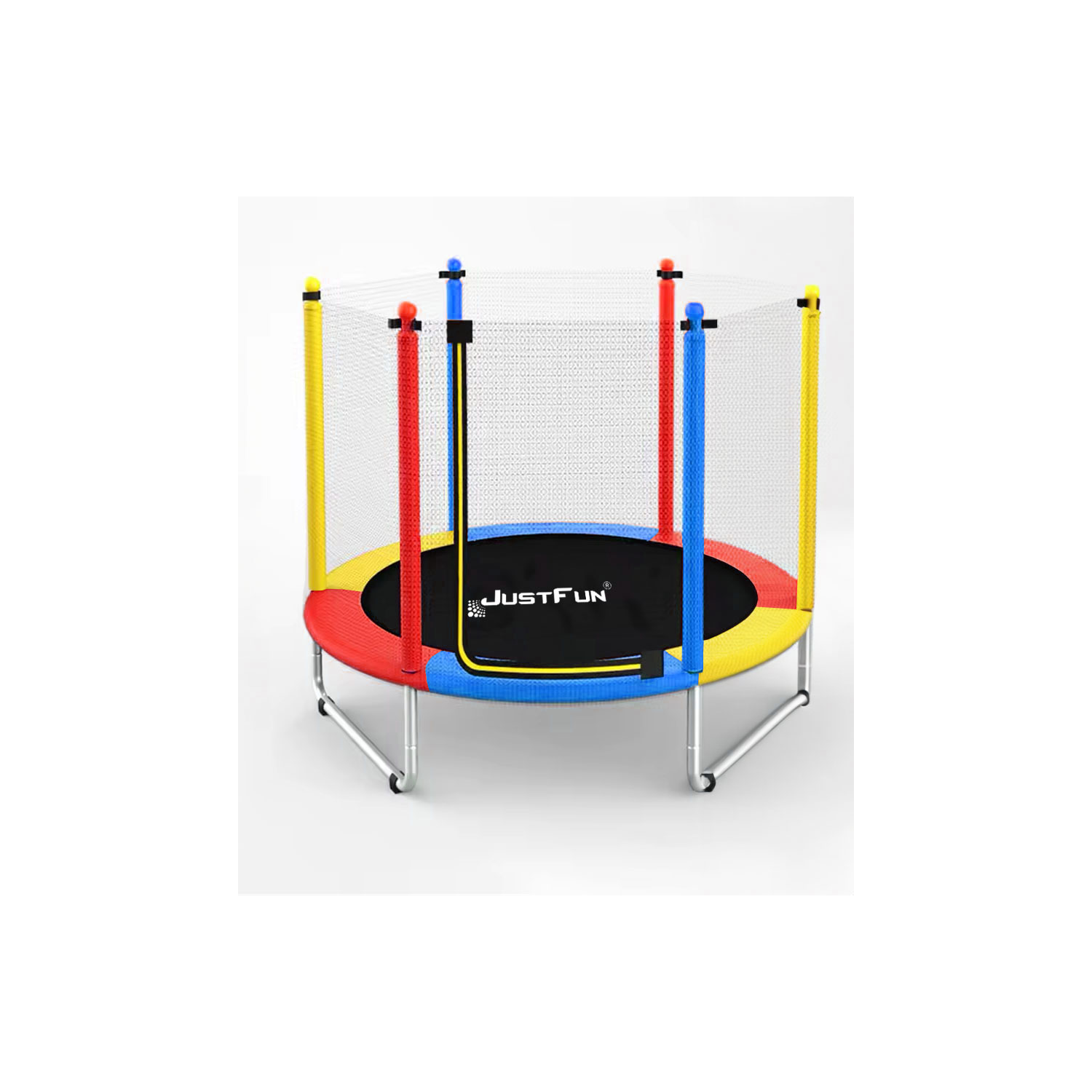 TRAMPOLINA REKREACYJNA DLA DZIECI 152 CM JUST FUN MULTICOLOR