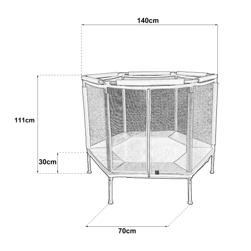 TRAMPOLINA KOJEC DO DOMU I OGRODU 140 MULTICOLOR