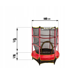 TRAMPOLINA do wewnątrz 140cm JUST FUN czerwona