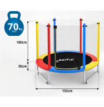 TRAMPOLINA REKREACYJNA DLA DZIECI 152 CM JUST FUN MULTICOLOR