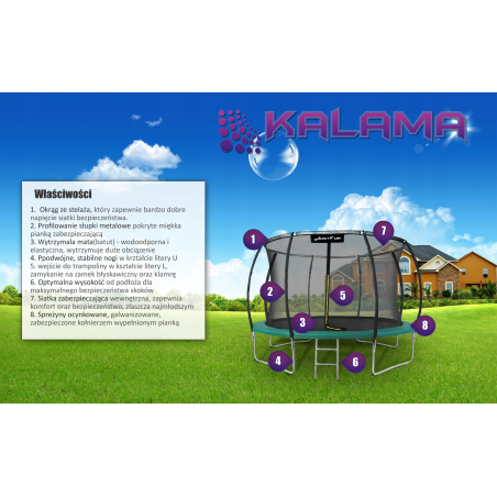 Trampolina 10 FT Just FunPremium Fiberglass BLUE