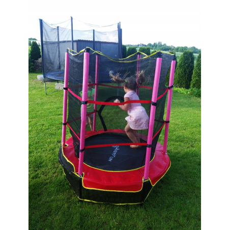 TRAMPOLINA do wewnątrz 140cm JUST FUN czerwona